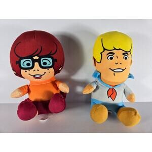 Scooby Doo Fred Velma Plush Set 7in 2022 Warner Bros Stuffed Toy Pair